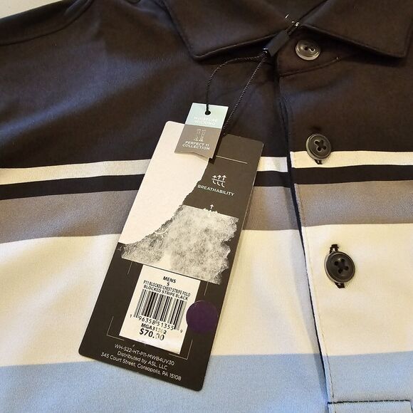 Walter Hagen Mens Performance 11 Chest Stripe Golf Polo Shirt Size Small NWT NEW - Picture 7 of 7